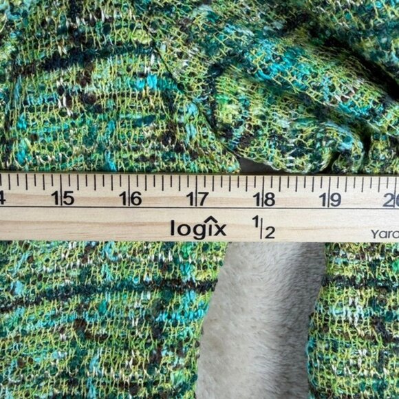 St John Knit Jacket Blazer Green Plaid Woven Women's EUC Approx Sz 4 Old Money - Picture 6 of 8